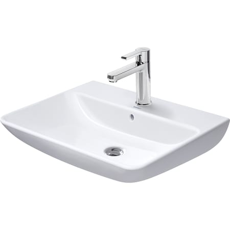 Duravit Washbasin 650mm ME by STARCK white with OF with TP 1 TH WonderGliss 23356500001